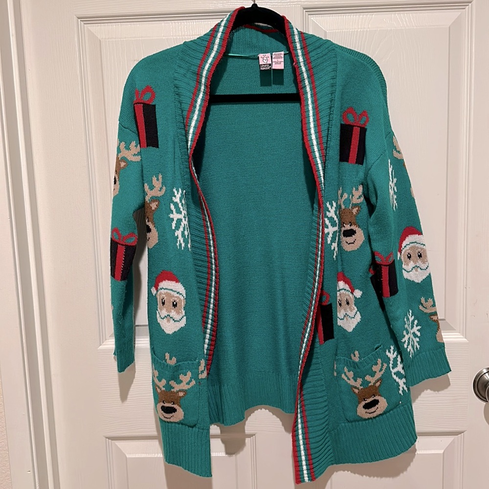 Large Christmas sweater cardigan